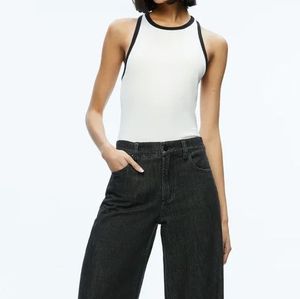 เสื้อกล้ามเอวลอยลายกราฟิกสำหรับผู้หญิงระบายอากาศได้สีขาวดำดำเสื้อผ้าออกแบบโลโก้ได้ตามต้องการ - Product Image 5