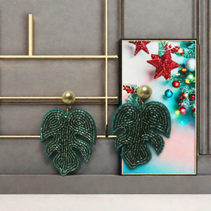 ยอดขายสินค้ายอดนิยมหลายสีใบต้นไม้ออกแบบต่างหูแฟชั่นยอดนิยมเครื่องประดับประดิษฐ์โดยAaliyan impex - Product Image 2