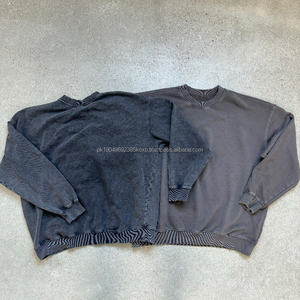 Conjunto de Sudadera con Capucha Extra Grande y Pantalones Deportivos de Pierna Recta y Corte Ajustado, Estilo Vintage Informal con Estampado, Lavado Ácido, para Hombre, 420G - Product Image 4