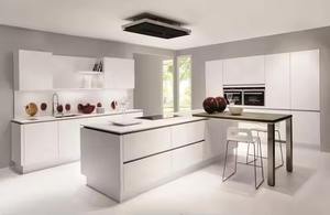 Armarios de cocina con coctelera blanca de diseño moderno personalizado, muebles de Casa inteligentes, lacado, montaje de comedor para constructores - Product Image 5