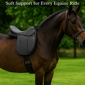 อานม้าแข่งอังกฤษหนังแท้แบบอเมริกัน |   ความทนทานและการขี่ม้าแบบตะวันตก |   อุปกรณ์ขี่ม้าระดับพรีเมียม |   คุณภาพส่งออกอินเดีย - Product Image 2