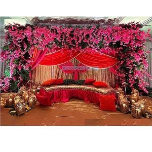 Muslim Walima Theme Bride Groom Seat Colorful <b>Mehndi</b> Night Arabian Bridal Seat Indian Wedding DJ Night Bridal Seating <b>Decor</b> - Product Image 1