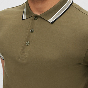 เสื้อโปโลแขนสั้นผู้ชายแบบเรียบๆเสื้อยืดแฟชั่นแนวสตรีทผ้าคอตตอน100% ออกแบบโลโก้ได้ตามต้องการ - Product Image 6