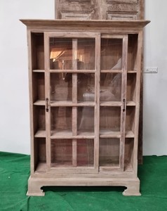ประตูกระจกตู้ไม้สไตล์วินเทจคลาสสิกหรูหราเฟอร์นิเจอร์ตกแต่งบ้านสำหรับห้องนั่งเล่นบ้านไร่สีที่กำหนดเอง - Product Image 2