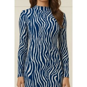 Robe micro-midi à manches longues pour femme, 28410 - à motifs - Product Image 2
