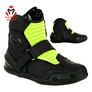 Motorcycle Racing <b>Boots</b> Premium Leather Track Riding Footwear With Secure Ankle Support And Durable Grip Sole - Product Image 1