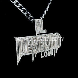 Colgante de Letra Cubana Chapado en Oro de 10K con Moissanita VVS Personalizada de Plata de Ley Estilo Hip Hop, Certificado por GIA, para Hombre Cristiano - Product Image 6