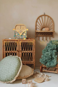 ชั้นวางหวายเป็นมิตรกับสิ่งแวดล้อมทันสมัยสำหรับเด็กประหยัดพื้นที่ธรรมชาติสำหรับห้องเด็กและห้องนั่งเล่น - Product Image 4