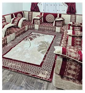 Sofá estilo Majlis árabe, diseño clásico, elegante conjunto para sala de estar, asientos de esquina de lujo, diseño que ahorra espacio - Product Image 1