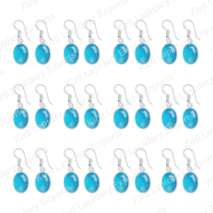 Boucles d'oreilles en cristal assorties, faites à la main, en laiton plaqué argent, vente en gros, boucles d'oreilles en pierres précieuses, Jaipur Inde, faible MOQ 2 pièces - Product Image 2