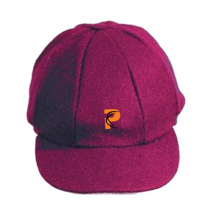 Chapeau de cricket 5 panneaux design personnalisé pour hommes Casquette brodée et unie avec tissu commun à motif de pois sportifs baggy verts - Product Image 5