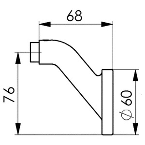 Pomo de Puerta de Aleación Ligera AMF 478L F1/Plateado, Redondo, 60 mm, Manijas y Pomos para Muebles - Product Image 3