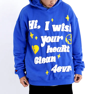 Sudadera con Capucha Extra Grande para Hombre, Diseño Gráfico Bordado, Texto Impreso, Estilo Urbano, Sudadera de Forro Polar, Logotipo Personalizado - Product Image 2