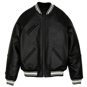 Chaqueta Varsity Letterman de alta calidad con mangas de cuero Chaqueta Varsity con logotipo personalizado para hombres - Product Image 1