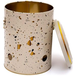 ภาชนะเก็บอาหารโลหะครีม5L หินขัด Ø175x225mm ถังเก็บมันฝรั่ง & หัวหอม - Product Image 1