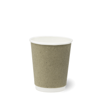 8/9 oz 250 ml kertas kerajinan coklat dan putih cangkir dinding ganda untuk minuman