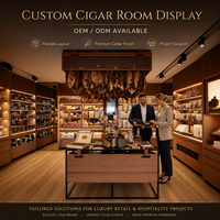 Humidor de vente au détail pour magasin de cigares, présentoirs de cigares, équipements de merchandising de cigares, service de projets hôteliers de luxe