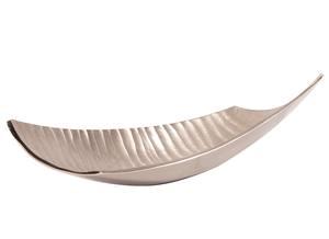 Modern Polished <b>Metal</b> Leaf-Shaped Tray | Decorative Centerpiece <b>Bowl</b> - Product Image 2