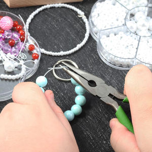 Mini pince à bec long 5 pouces pince à nez à chaîne avec coupe-fil coupe-nez à longue aiguille coupe latérale mâchoire dentelée outil de fabrication de bijoux - Product Image 4