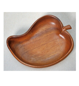 Bol en bois décoratif Restaurant utiliser assiette à manger ensemble présentoir de nourriture forme de mangue bol fait main Offre Spéciale - Product Image 1