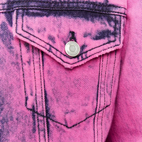Imprimer broderie LOGO perle femmes Denim veste à manches longues mode veste grande perle Denim veste
