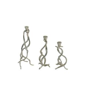 Portavelas de Aluminio Plateado con Diseño Floral Natural, para Decoración del Hogar, Centros de Mesa para Comedor, Opción Popular, Especial - Product Image 4