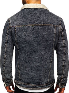 2024 conception personnalisée Denim hiver chaud épaissi veste en gros Street Wear mode Denim veste d'hiver hommes OEM entretenu - Product Image 2