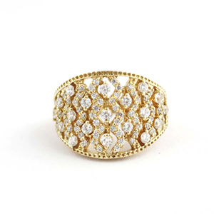 Cluster 925 Sterling <b>Silver</b> Chunky Elegant Engagement Wedding Ring Jewelry For Women - Product Image 1