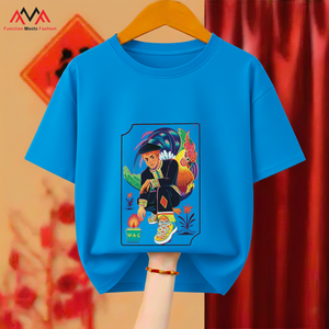 เสื้อยืด FMF รุ่นเรกูลาร์ ผ้าฝ้าย 95% + ผ้าสแปนเด็กซ์ 5% พิมพ์ลายด้านหน้า (ลายกราฟิก) เสื้อผ้าลำลองสไตล์เวียดนาม ชุดชายหาด สีฟ้า - Product Image 3