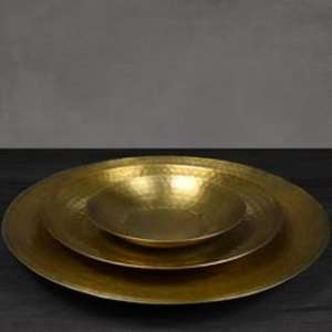 Bandeja de servicio de latón decorativa de alta calidad perfecta para usar en cafés o restaurantes para mejorar la experiencia culinaria - Product Image 6