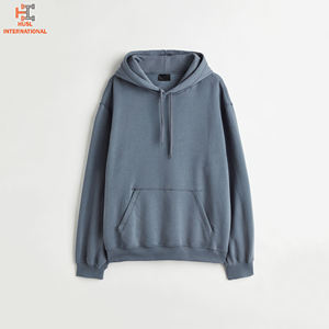 High Street Sweat à capuche en polaire éponge pour hommes, respirant, uni, grande taille, option 100% coton, fourniture en gros - Product Image 6
