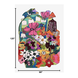 Alfombra Moderna Cuadrada Hecha a Mano de Lana con Diseño Floral, Tamaño Personalizado, Altamente Duradera, Lavable y Antideslizante para Decoración del Hogar - Product Image 2