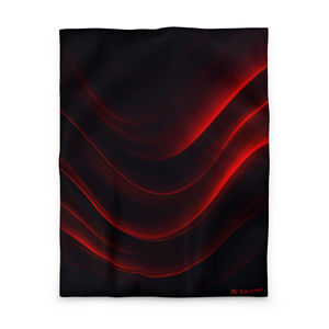 Ensemble de housse de couette King Size Ember Wave, housse de couette unie imprimée obsidienne avec broderie pour la maison ou l'hôtel - Product Image 1