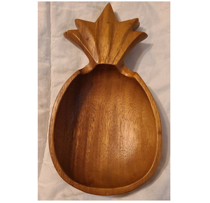 Bol de service en bois en gros forme d'ananas bols à salade en bois fabriqués à la main prix le plus bas - Product Image 1
