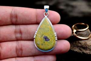 จี้พลอยแอทแลนทิไซต์925เครื่องประดับสำหรับทุกเพศชุบโรเดียมและชุบทอง - Product Image 2