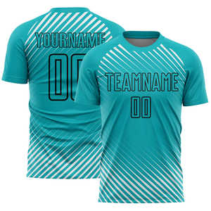 Camiseta de fútbol por sublimación de poliéster 100%, uniforme de fútbol de manga corta personalizado, camisetas de fútbol transpirables de secado rápido - Product Image 6