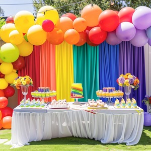 Cortinas de seda satinada 3x7 pies decoración del banquete de boda evento telón de fondo tela Banner interior al aire libre Festival hogar cumpleaños decoración - Product Image 3