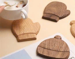 Posavasos de madera con forma bonita para uso doméstico y en la cocina - Product Image 3