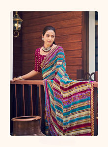 Nuevo diseñador, ligero, étnico, Floral, tela de algodón de lino, respetuoso con el medio ambiente, pañuelos elásticos, lujoso y elegante estampado de aluminio - Product Image 3