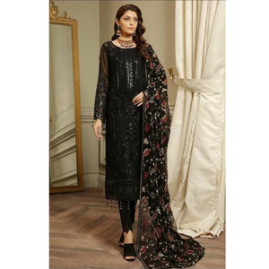 Ropa festiva de alta calidad, vestidos indios paquistaníes de diseñador, Salwar Kameez con bordado pesado, ropa de trabajo manual para adultos - Product Image 5