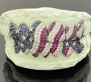 Grillz solide personnalisé 4 pièces, 6 pièces, 8 pièces, 10 pièces en or Grillz en argent, Vermeil, or 10 carats, dents en or 14 carats Grillz - Product Image 4