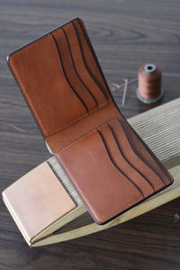 Cartera elegante de cuero Premium Bi Fold, monedero delgado de cuero genuino con bloqueo RFID para hombres, con estilo, para hombre, para el 2017 - Product Image 5