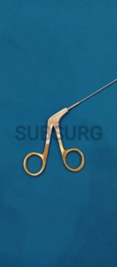 Uso operativo Micro tijeras laríngeas rectas (25cm) Acero inoxidable hecho a mano en acabado dorado y mate - Product Image 2