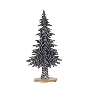 Escultura de árbol de Navidad de hierro vintage decoración rústica de vacaciones para el hogar - Product Image 6