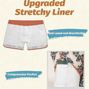 Ropa de playa clásica de diseñador Floral a cuadros para hombre, pantalones cortos de baño de secado rápido de alta calidad, cintura media informal para vacaciones de verano en la playa - Product Image 4