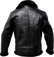 Blouson aviateur style homme en cuir véritable