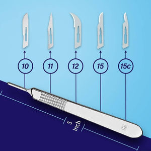 Cuchilla Quirúrgica Profesional Número 3 con Mango de Acero Inoxidable de Alta Calidad para Estudios Veterinarios y Autopsias - Product Image 5