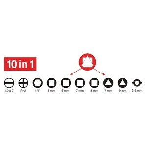 กุญแจตู้สวิตช์อเนกประสงค์ 10 ฟังก์ชั่น พร้อมอะแดปเตอร์บิต โดย SCHUEBO - Product Image 3