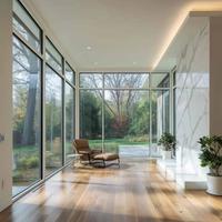 Porte coulissante double vitrage en verre Low-E, en alliage d'aluminium robuste et imperméable, pour appartement de luxe