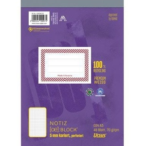 Carnet vert Ursus Staufen DIN A5 quadrillé 48 feuilles - Product Image 1
